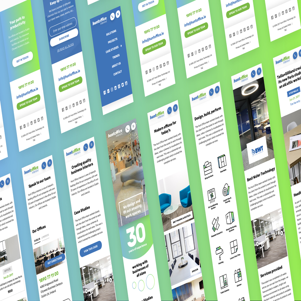 hunt offices mobile design